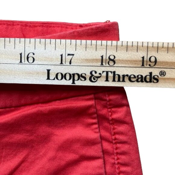 Old Navy Women's Everyday 4" Shorts Deep Orange Two Pockets, High Rise, sz 14 - Picture 5 of 7